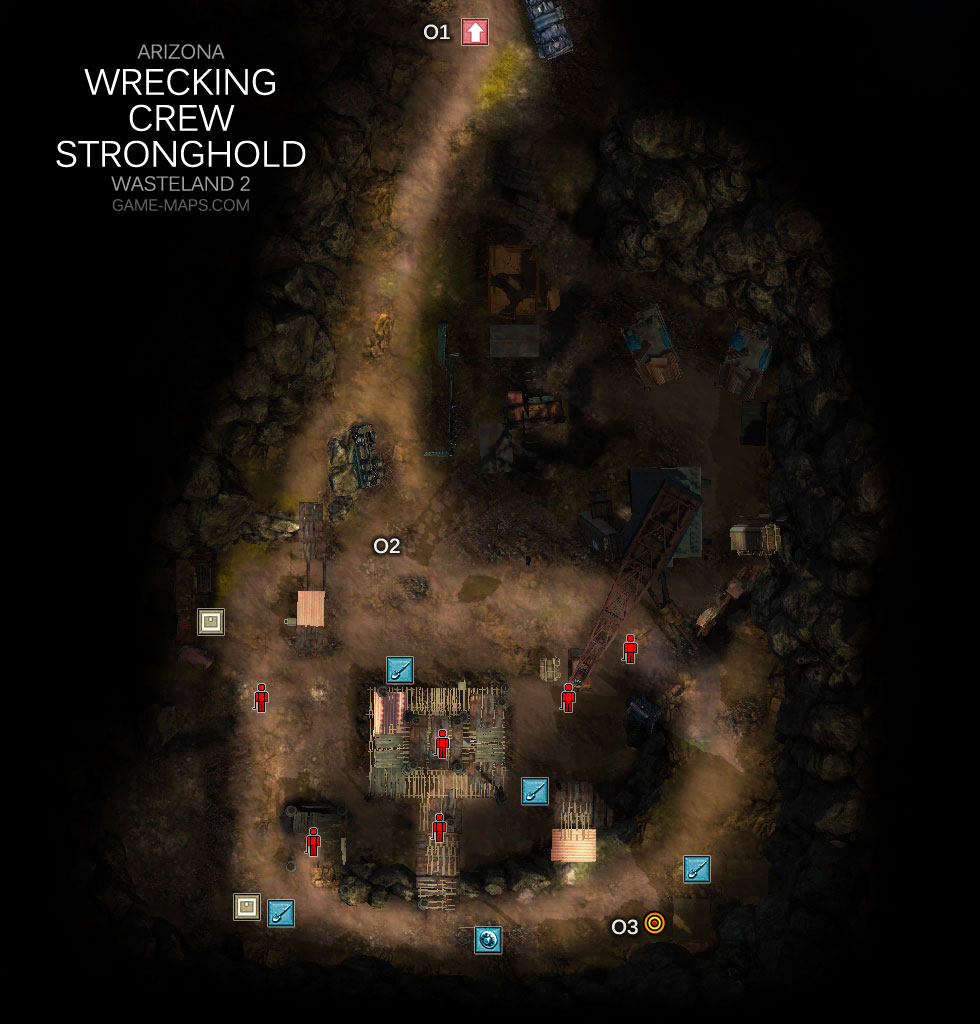 Wrecking Crew Stronghold Map - Arizona - Wasteland 2