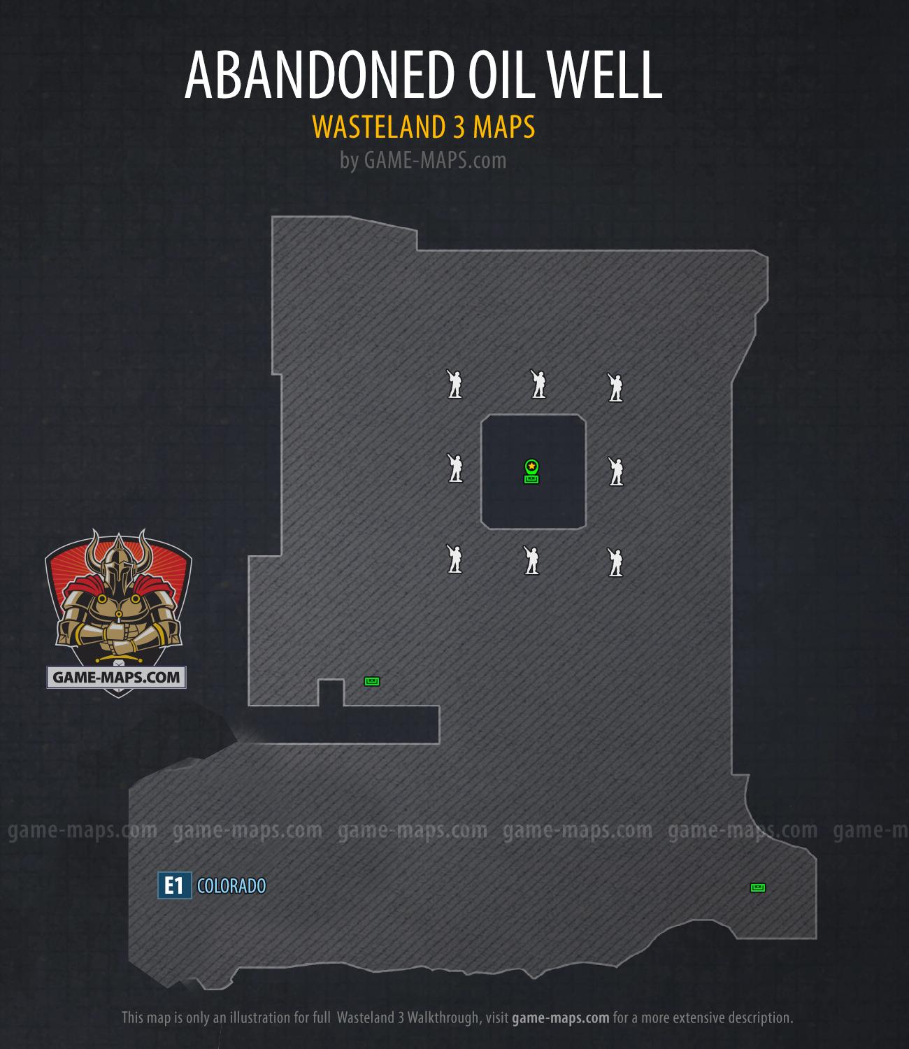 Map of Abandoned Oil Well in Wasteland 3