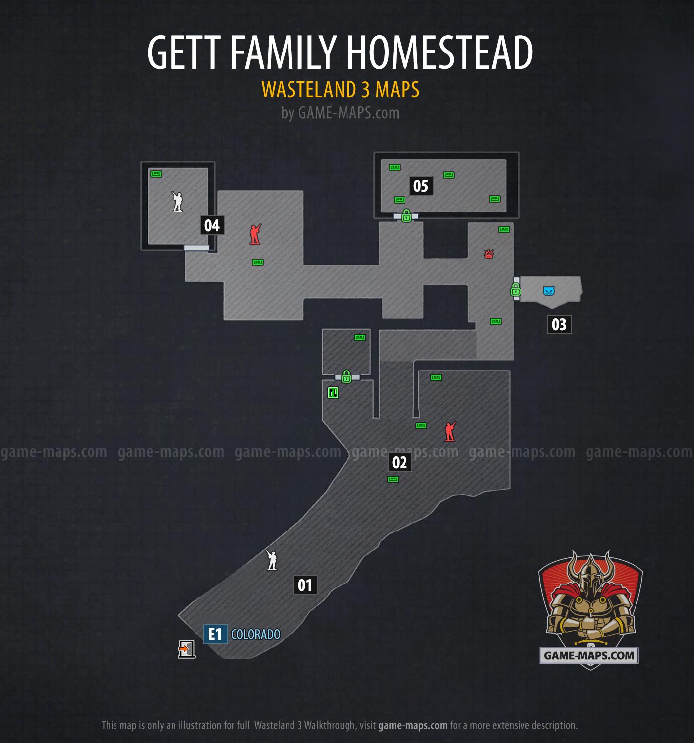 Gett Family Homestead Map - Wasteland 3