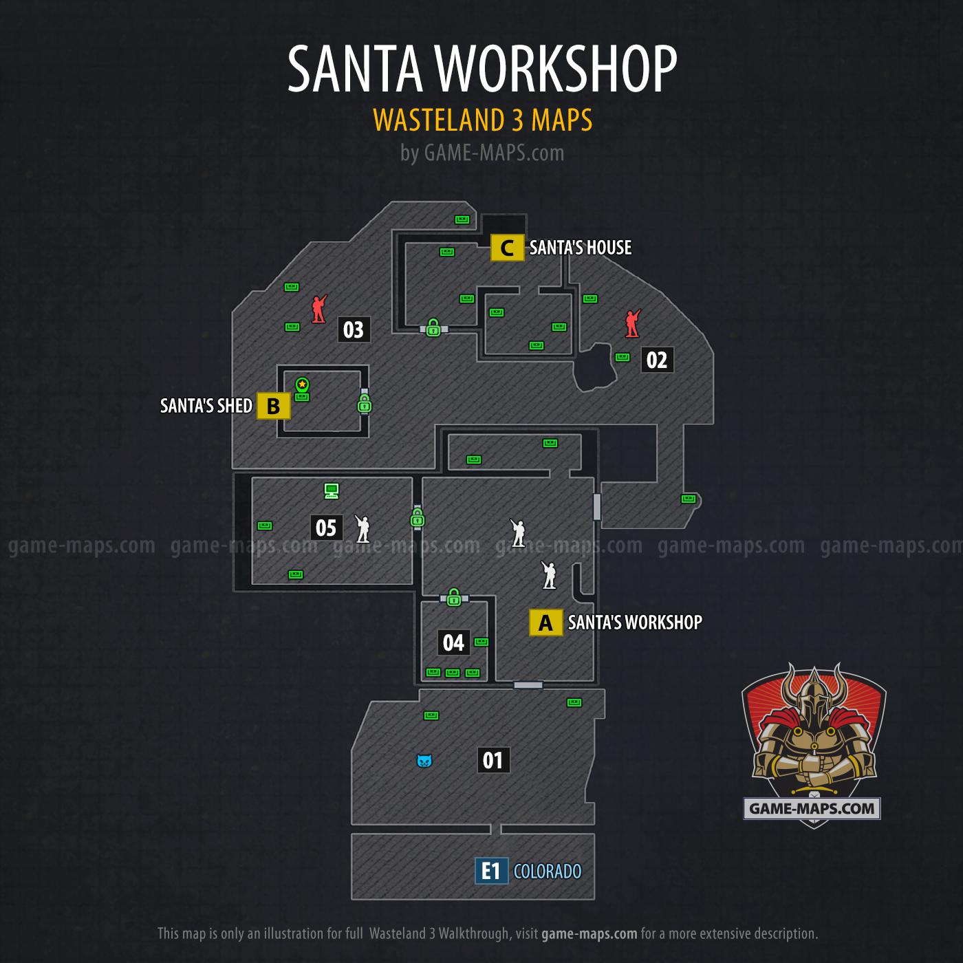 Santa Workshop Map - Wasteland 3