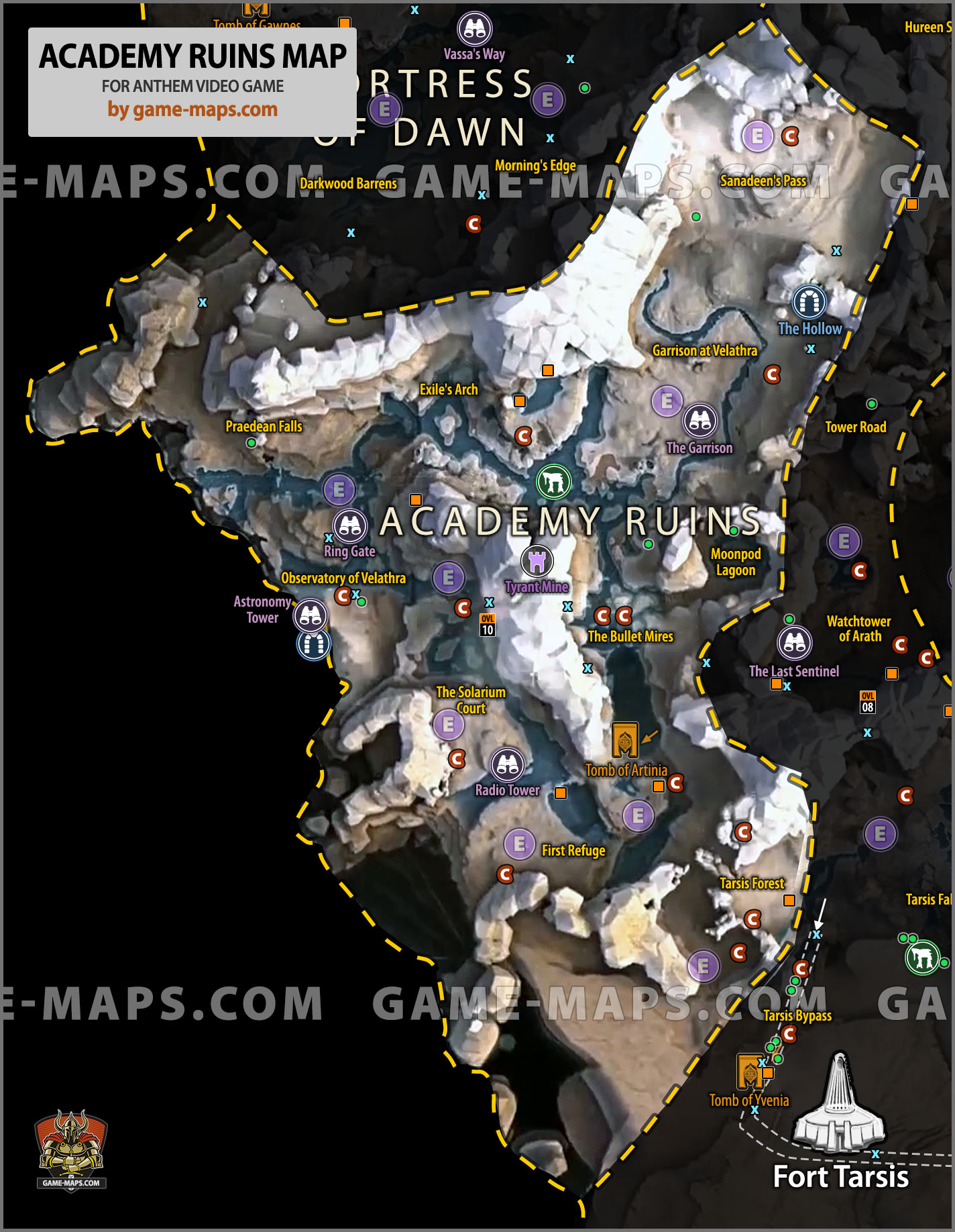 Academy Ruins Map - Anthem Game | game-maps.com