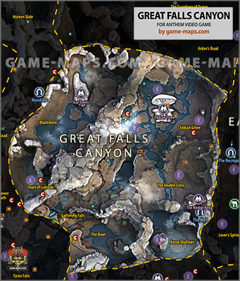 Great Falls Canyon Map