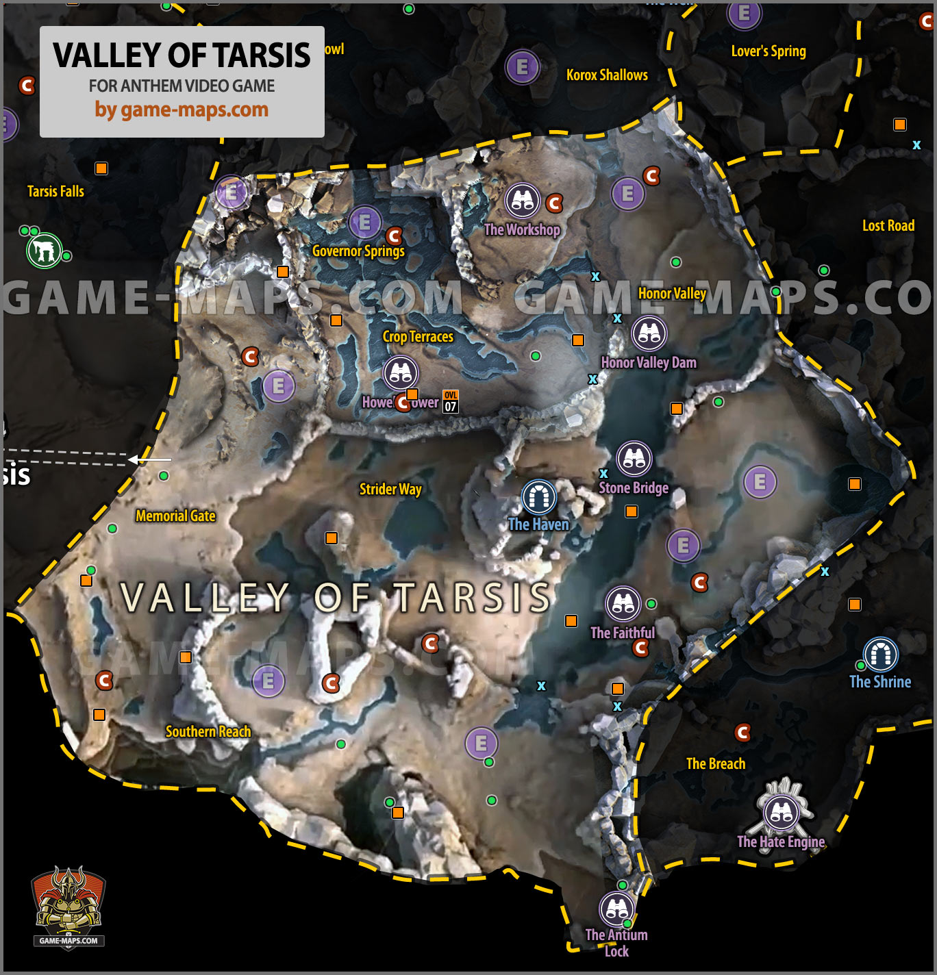 Valley of Tarsis Map - Anthem