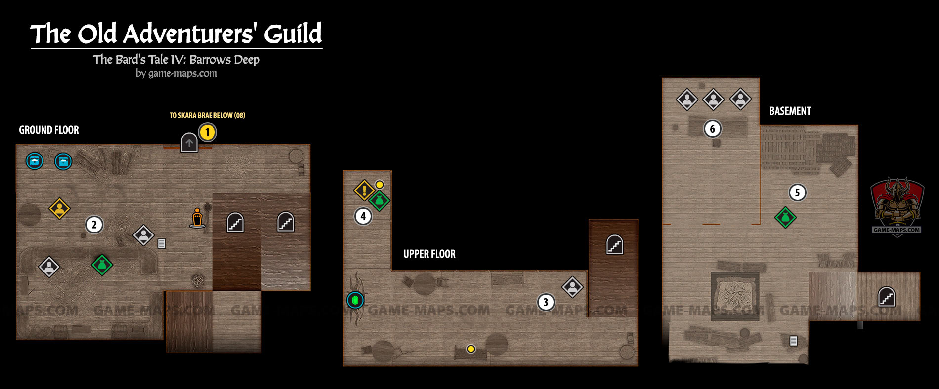 The Old Adventurers' Guild Map