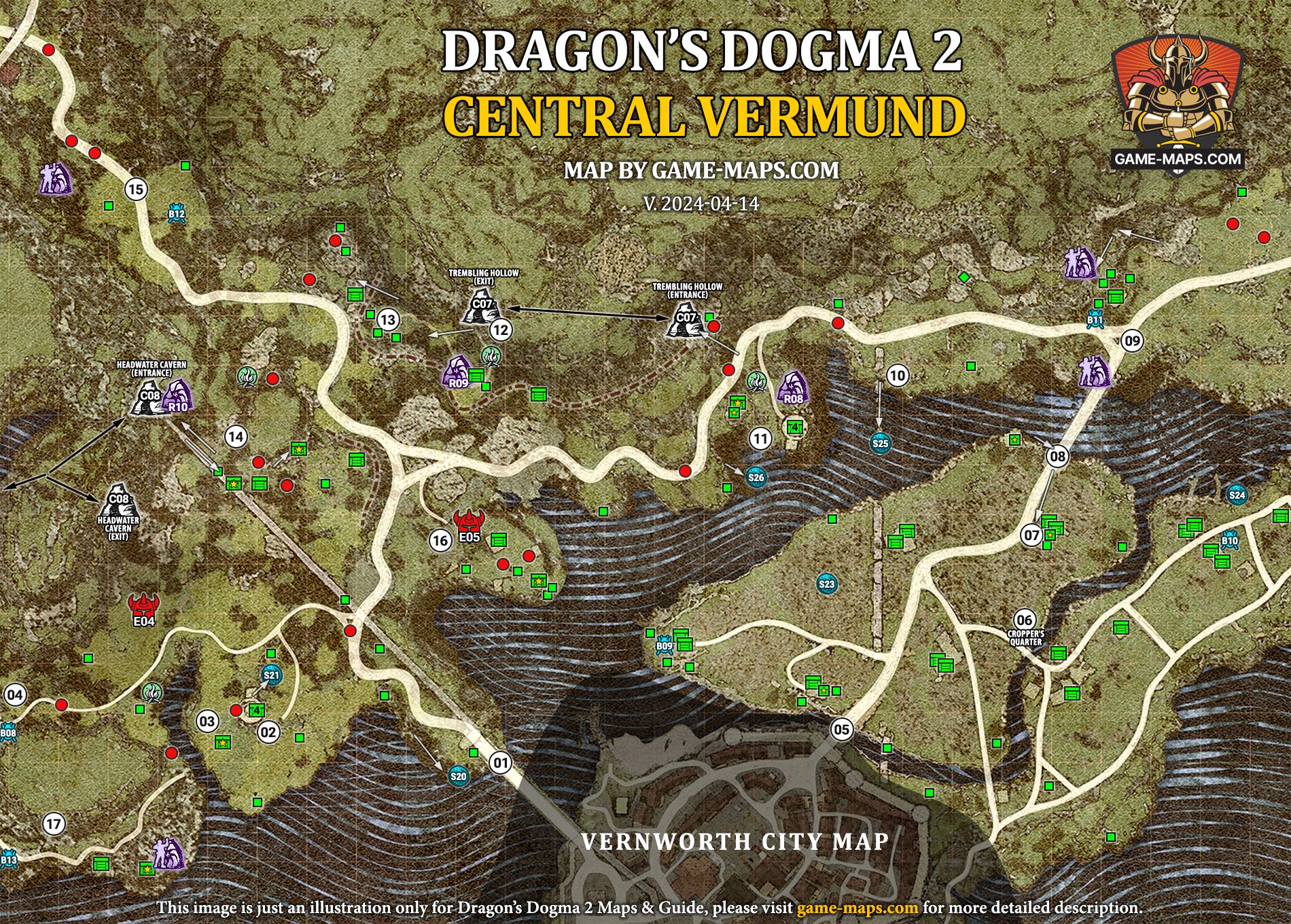 Map of Central Vermund in Dragon's Dogma 2