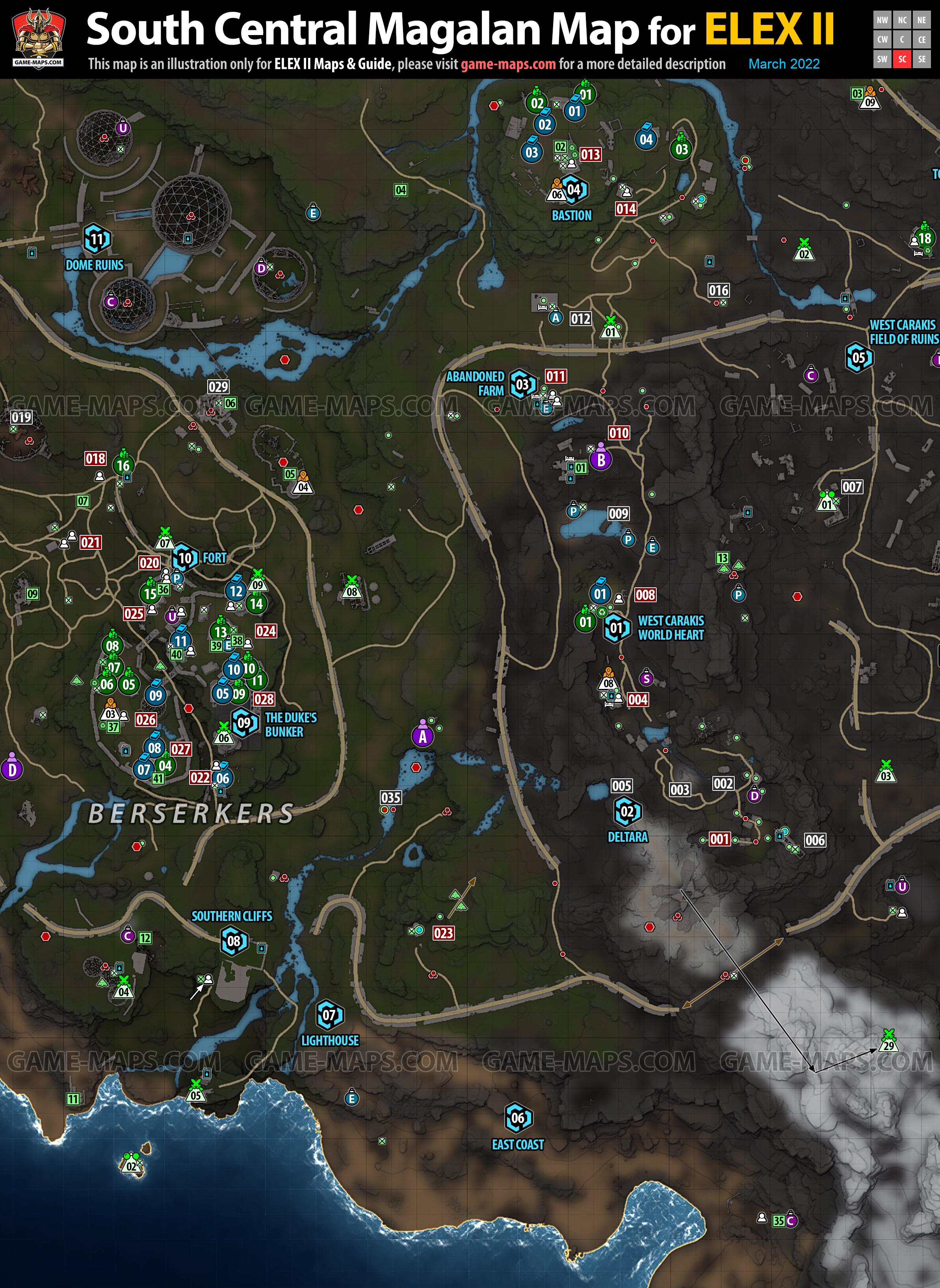 ELEX II Map, Walkthrough for Prologue, Bastion, The Fort, Magalan (8/9)