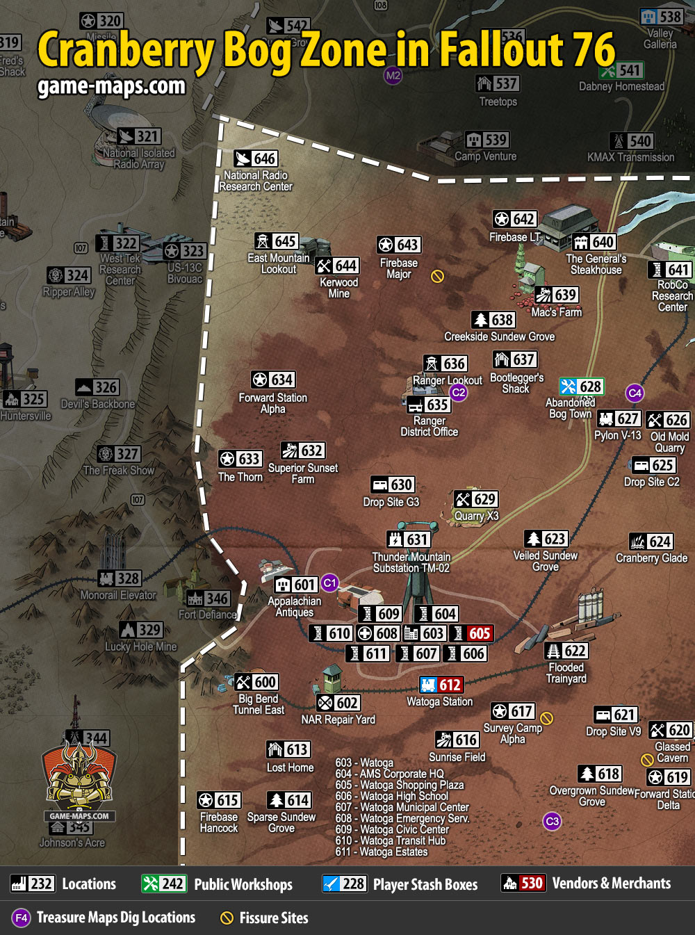 Fo76 Resource Map docemoreena