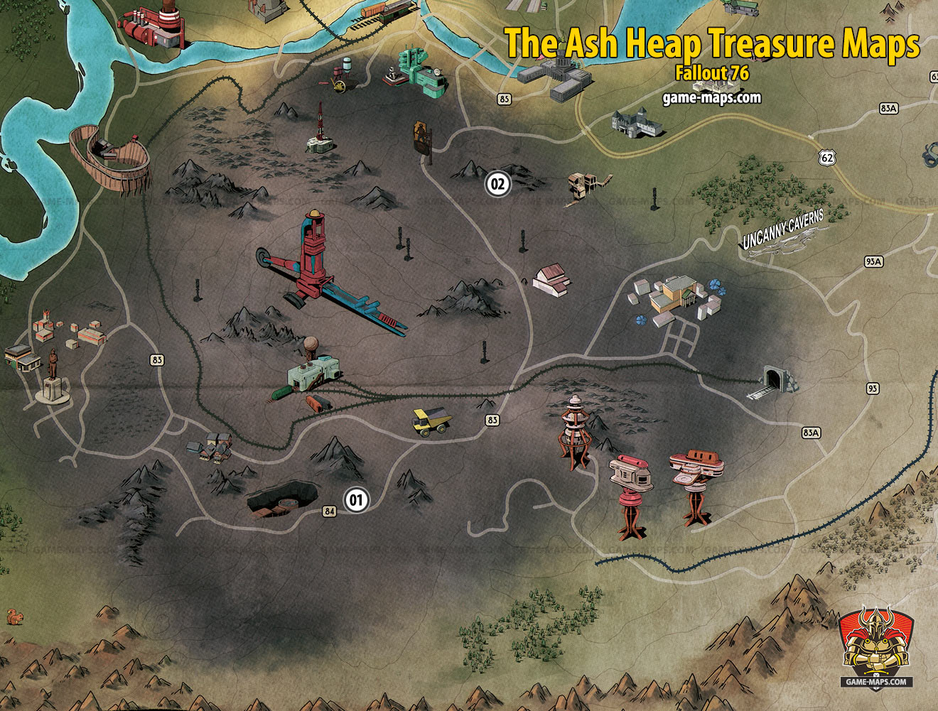 Treasure Maps The Ash Heap for Fallout 76