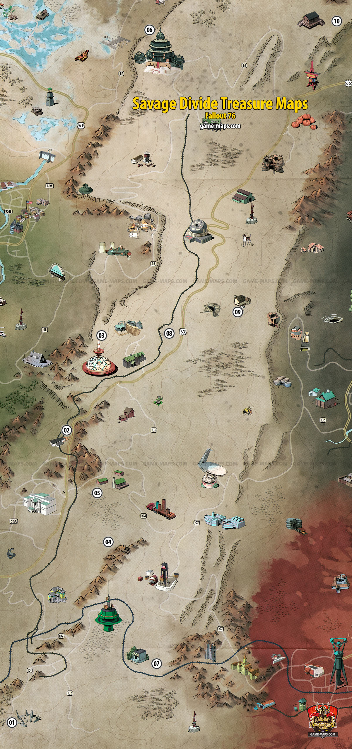 Treasure Maps Savage Divide for Fallout 76