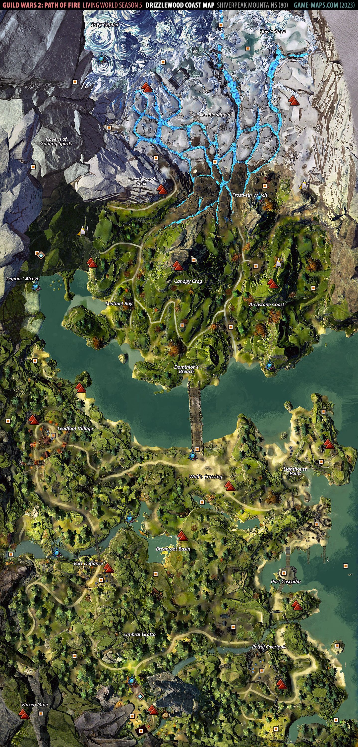 Drizzlewood Coast Map Guild Wars 2