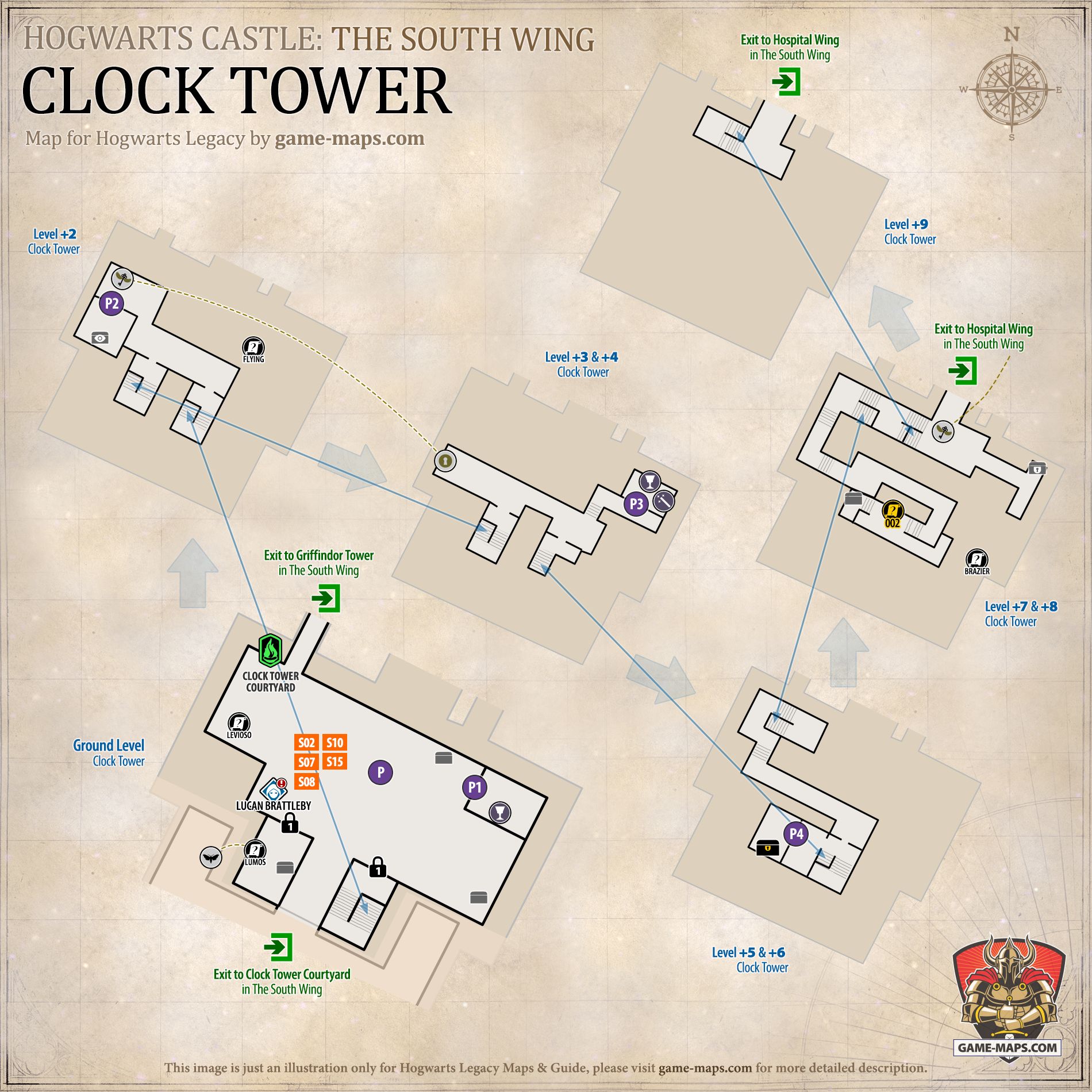 Clock Tower Map for Hogwarts Legacy Clock Tower Map for Hogwarts Legacy
