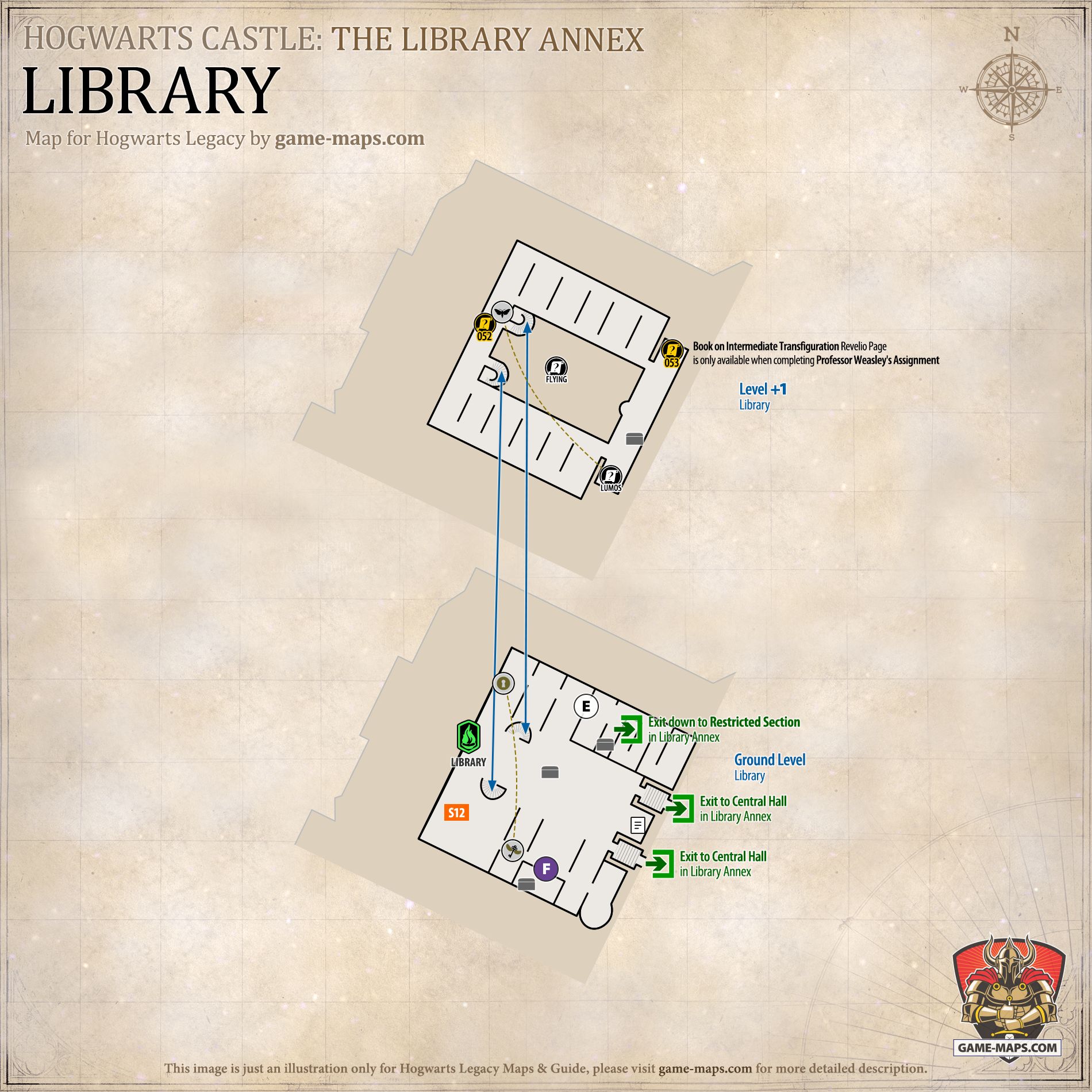 Library Map Hogwarts Legacy