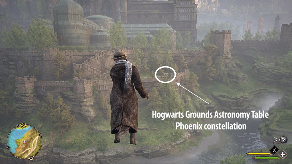 Hogwarts Grounds Astronomy Table Location  Phoenix Constellation. - Hogwarts Legacy
