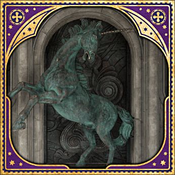 Unicorn Fountain - Revelio Field Guide Page - Hogwarts Legacy
