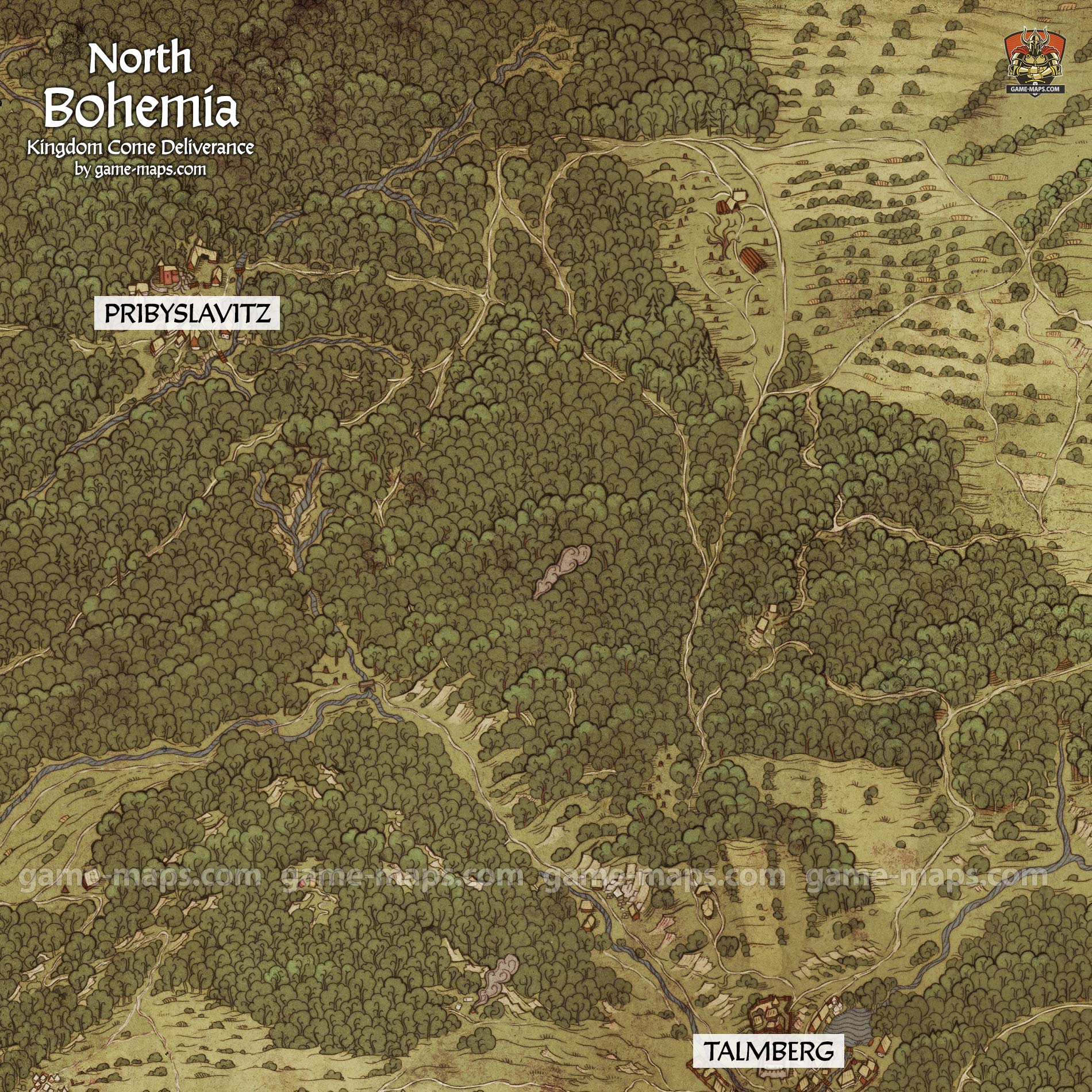 North Bohemia Map for Kingdom Come Deliverance