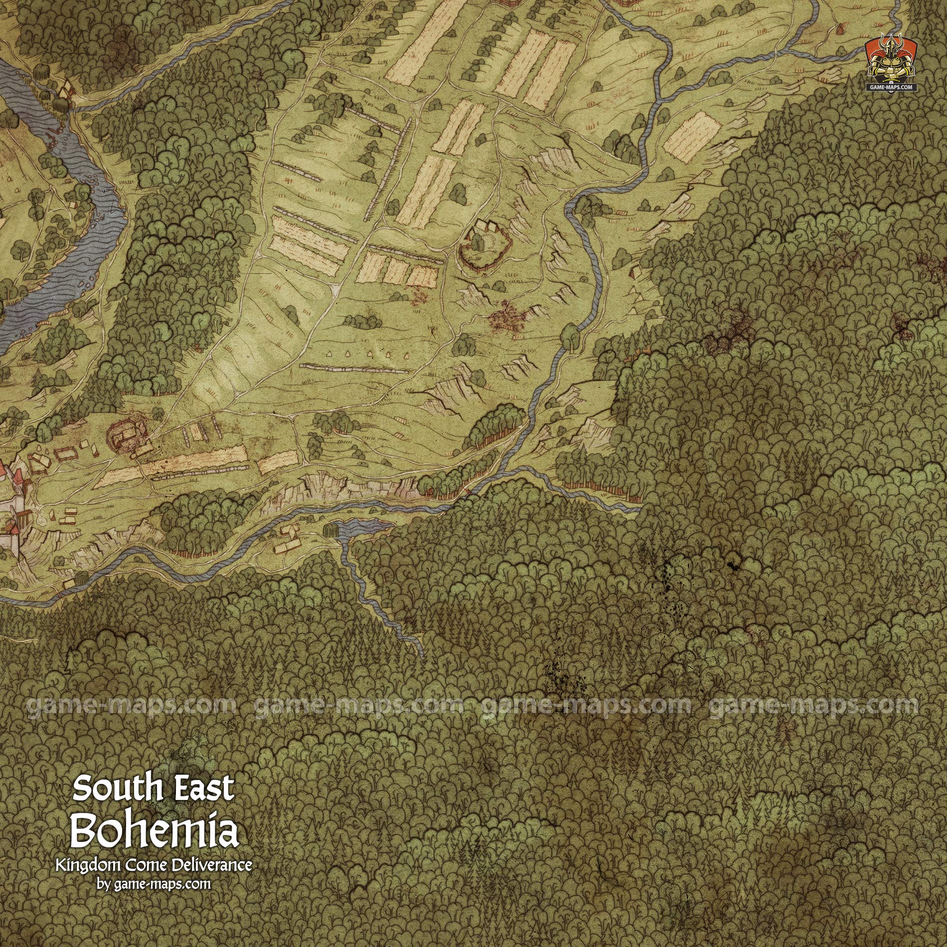 South East Bohemia Map for Kingdom Come deliverance