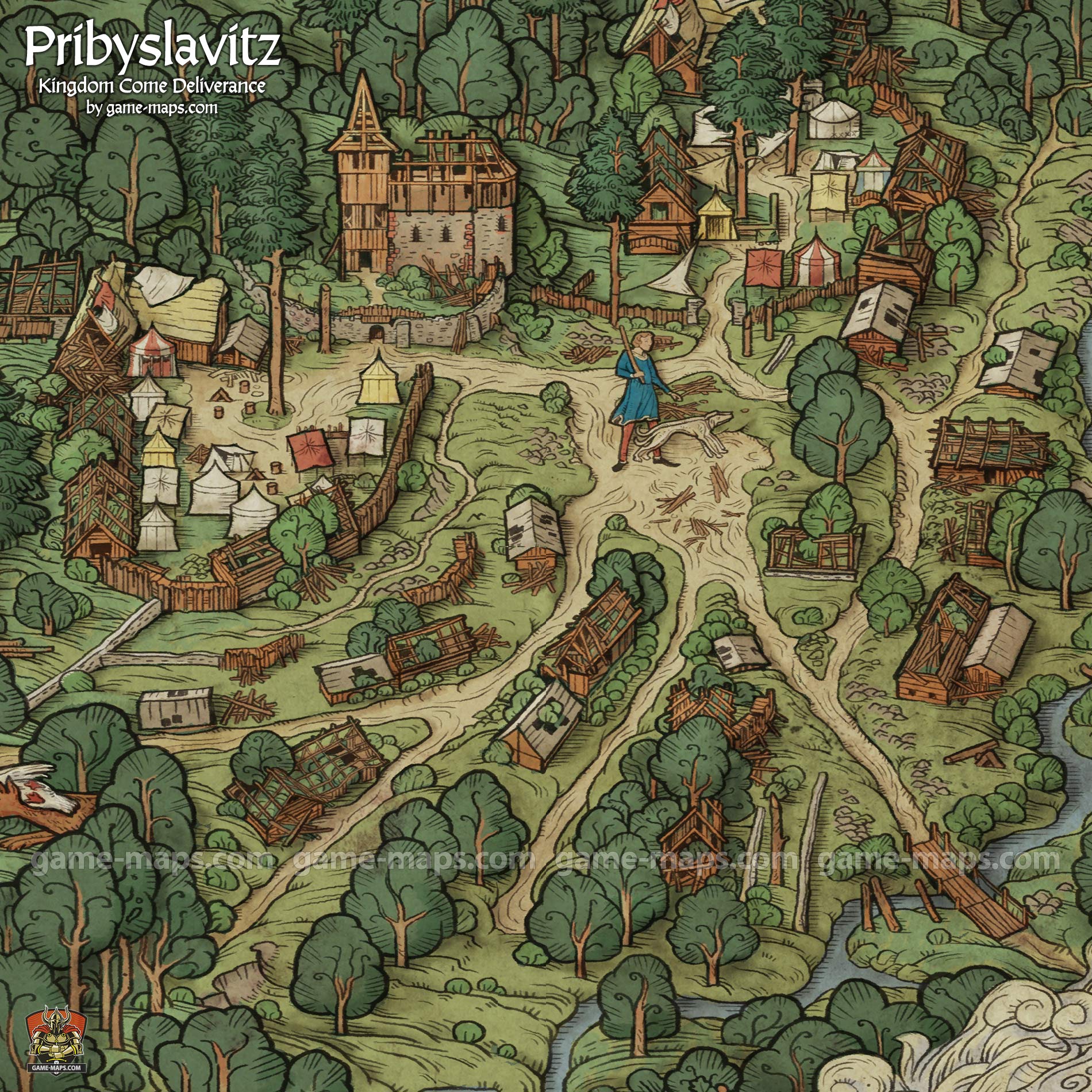 Pribyslavitz Map for Kingdom Come Deliverance