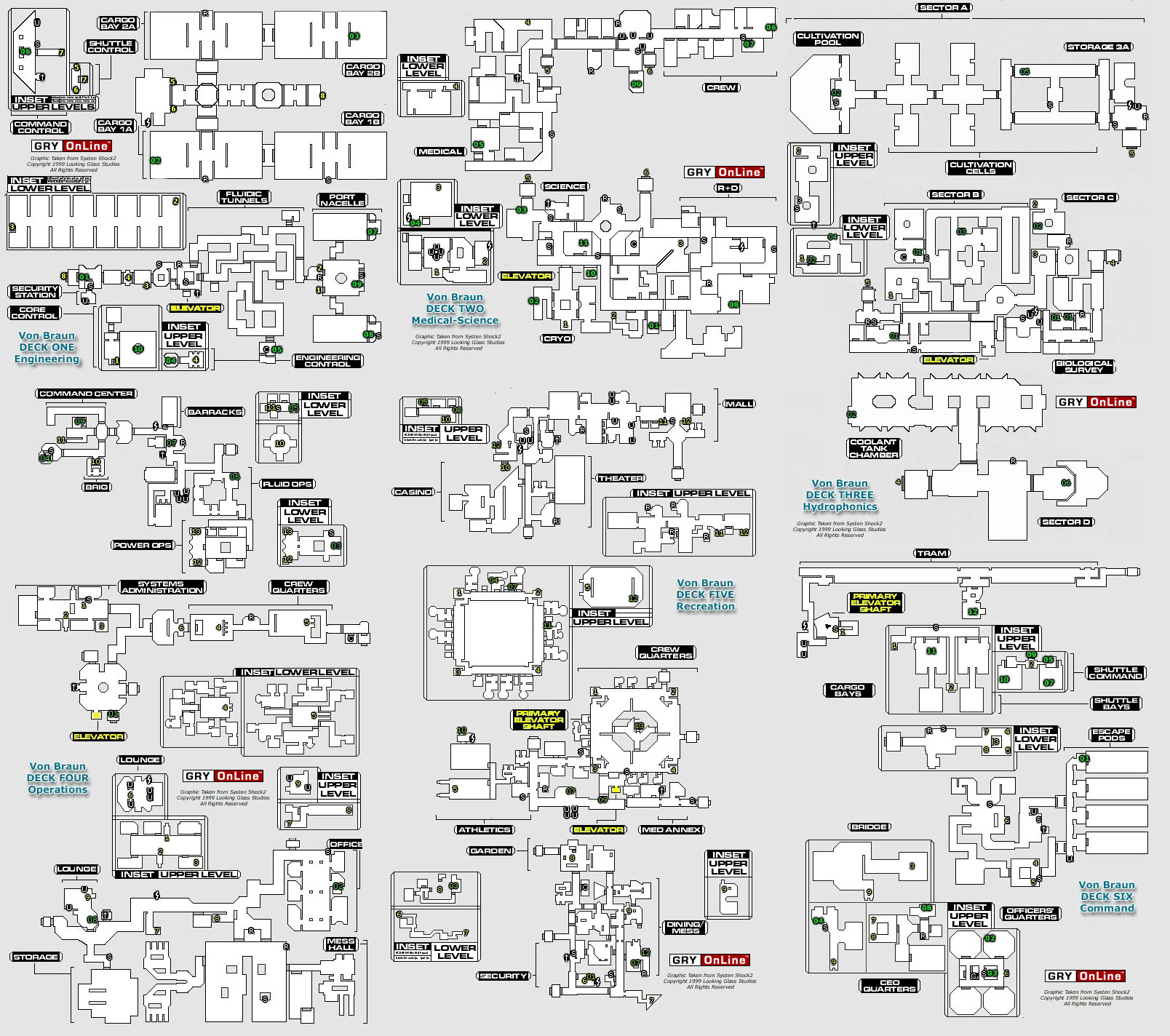 System Shock 2 Old Maps