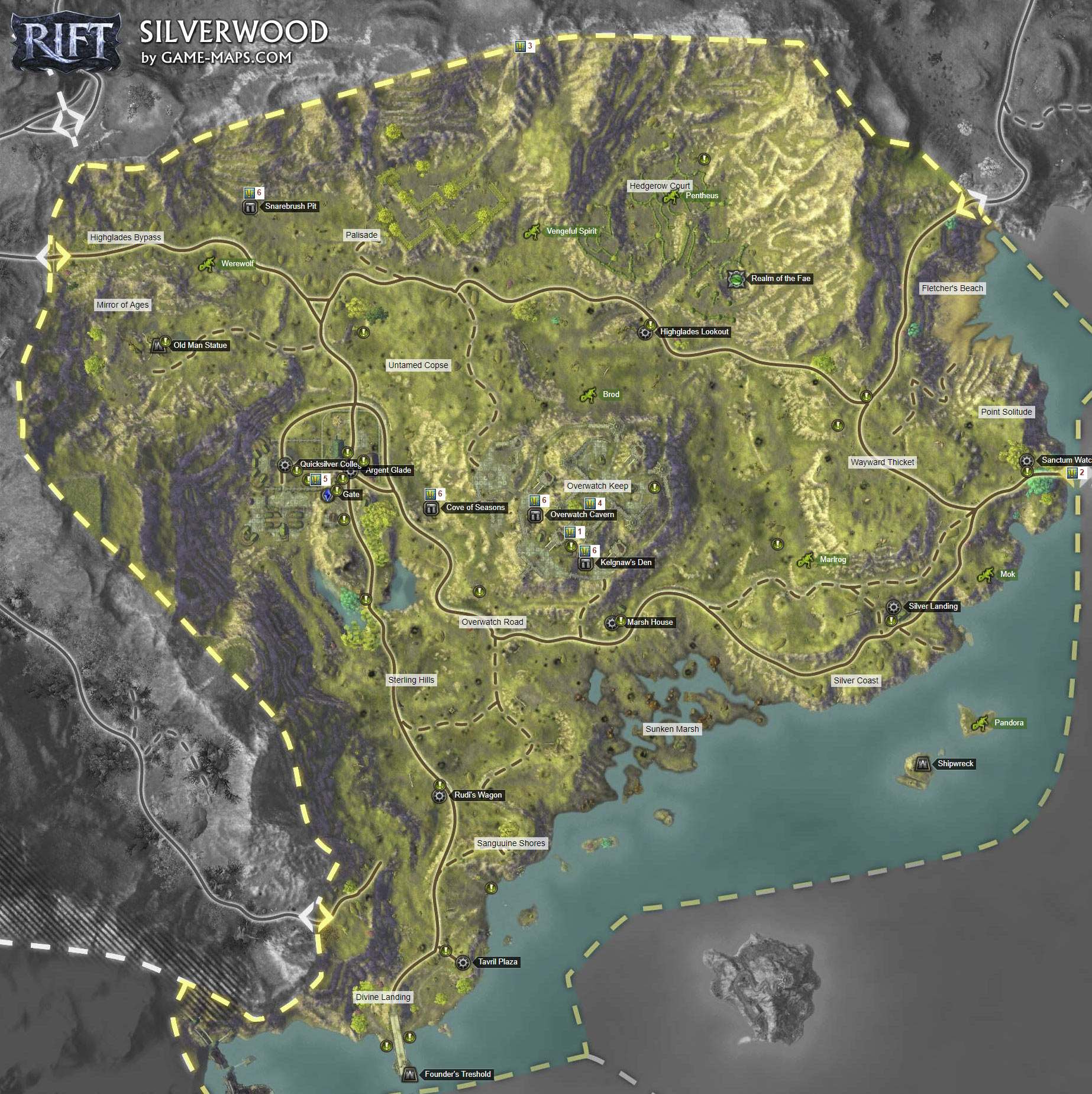 Silverwood Map for RIFT