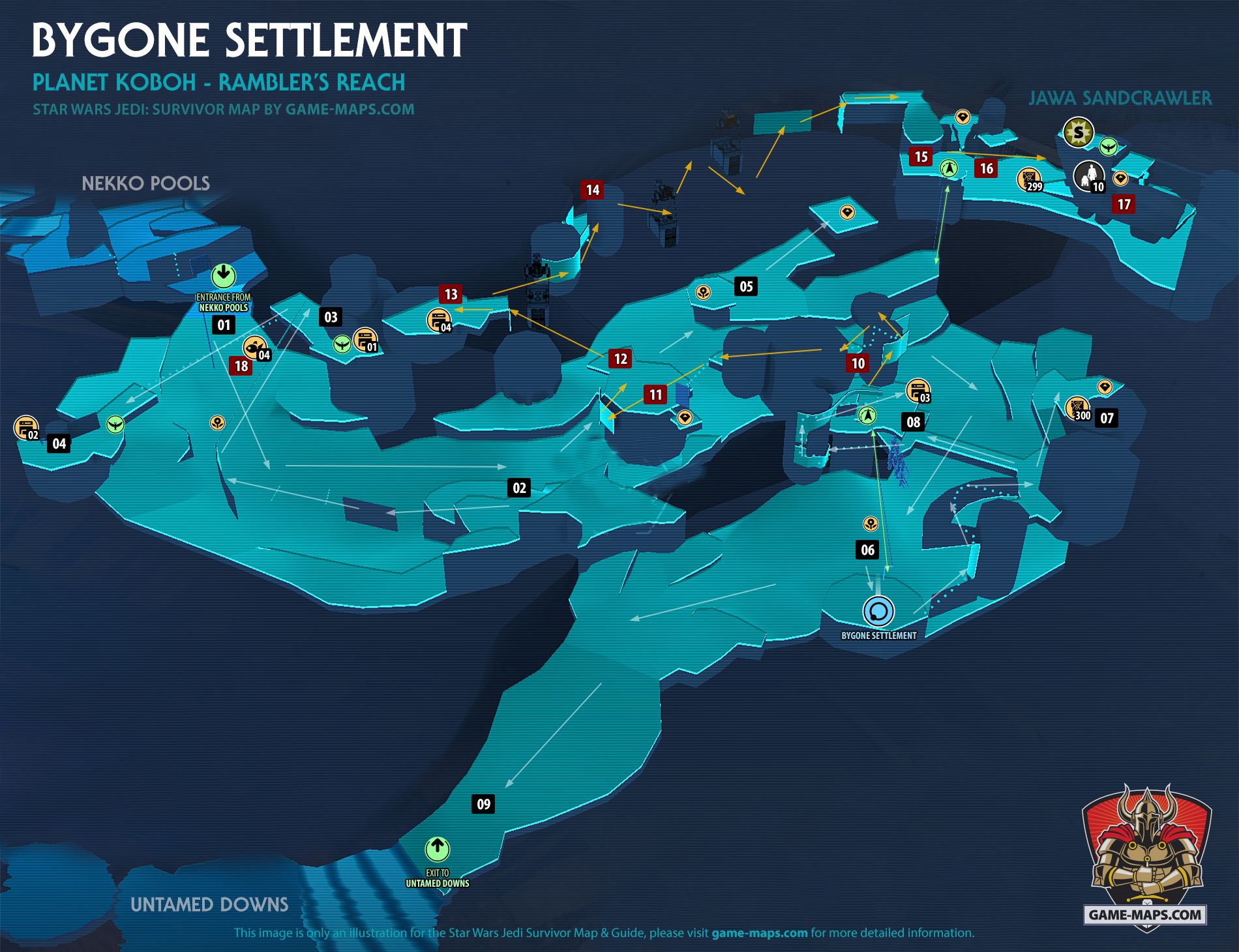 Bygone Settlement Map Star Wars Jedi Survivor