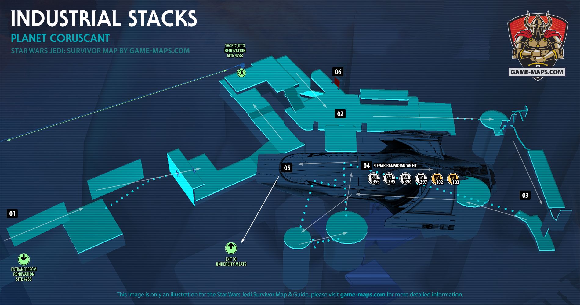 Industrial Stacks Map Star Wars Jedi Survivor